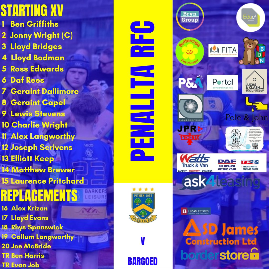 Your Pitmen to face Bargoed tomorrow afternoon 💙💛 #uppapitmen #welshrugby #rugbyunion #rugby #rugbyclub