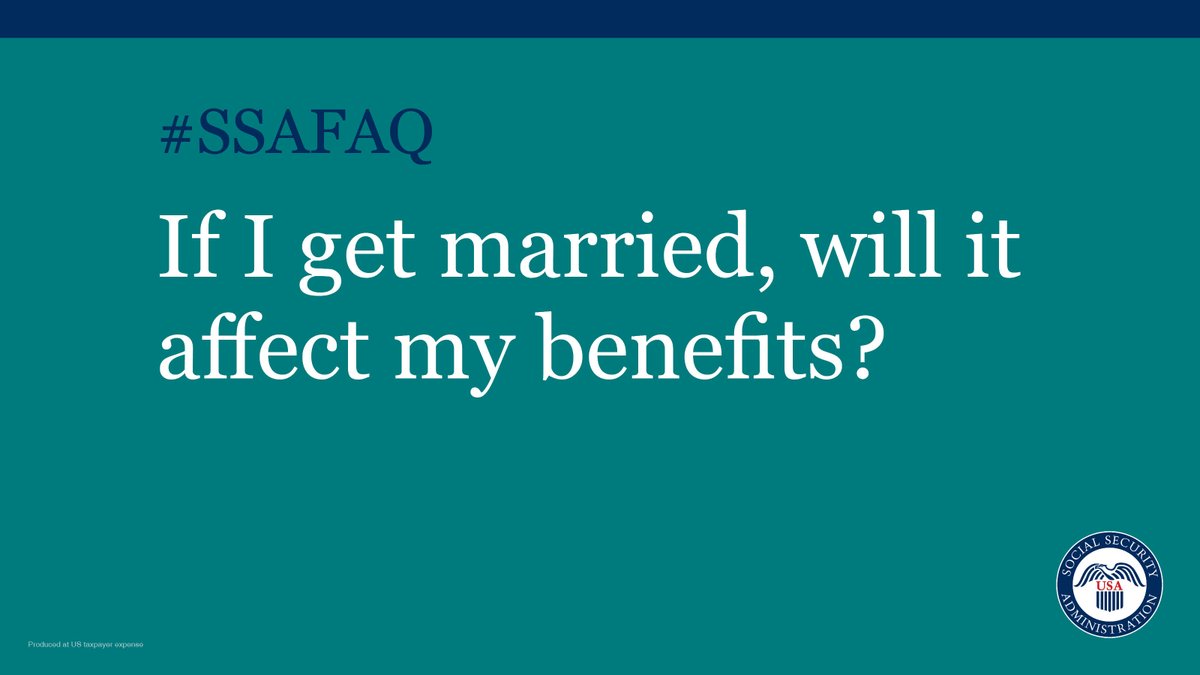 Wondering if getting married will affect your Social Security benefits? Find out the answer: ow.ly/Rjf350QSfvl
