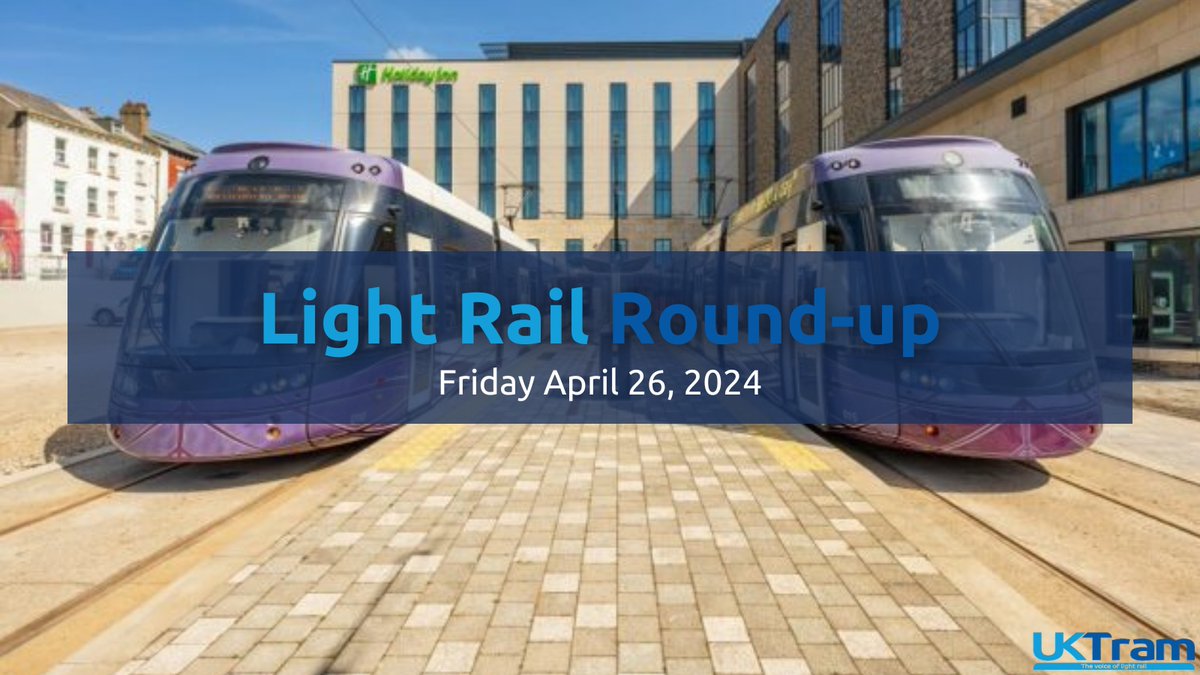 📢🚉Latest #LightRail round-up now live: shorturl.at/wyO27

This week:
→ Opening of Blackpool extension approaches,
→ @EdinburghTrams  on track for another prestigious award,
→ @BeeNetwork Metrolink celebrates record customer numbers
→ @My_Metro  promotes level crossing…