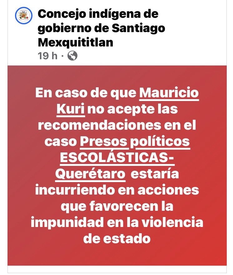 Un consejero de la @CNDH calificó las agresiones que realizaron en contra de la comunidad de Escolásticas como Muy, MUY GRAVES. 
¿Aplicaran la “Ley Garrote” para justificar la violencia?