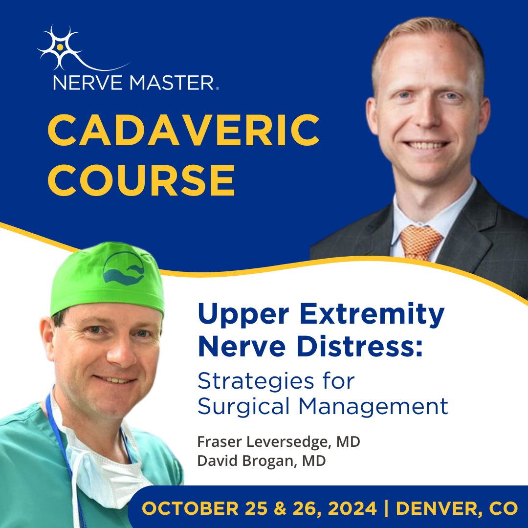 Join us in October for this upper extremity cadaveric course in Denver! Learn more & register here:

cognitoforms.com/checkpointsurg… 

#nervemaster #nervesurgery #nervesurgeons #nerveinjury #nerverepair #upperextremity #cadaverlab