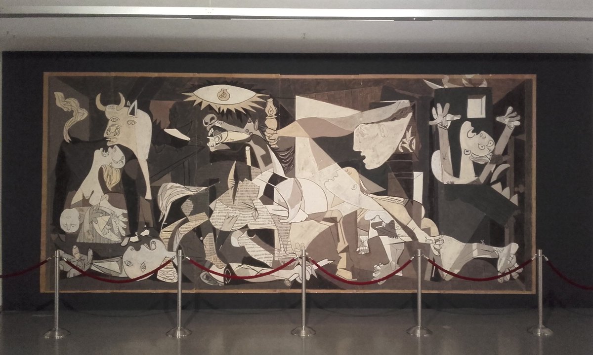 Am 26.4.1937 fand der verheerende Luftangriff auf #Guernica statt. Das Gemälde von Pablo Picasso als Mahnmal gegen den Krieg.