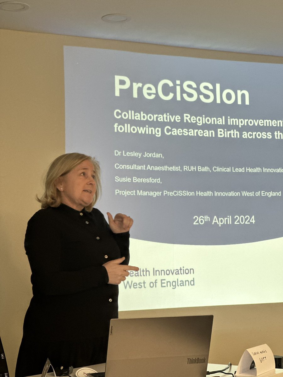 @DrMikeMagro @essity @OUHospitals @SmithNephewPLC @Jo1Shacks @NGHnhstrust @drlesleyjordan from @RUHBath presents PreCiSSIon: Collaborative Regional Improvement project to prevent SSI following Caesarean Birth across the West of England. 🤝🏥