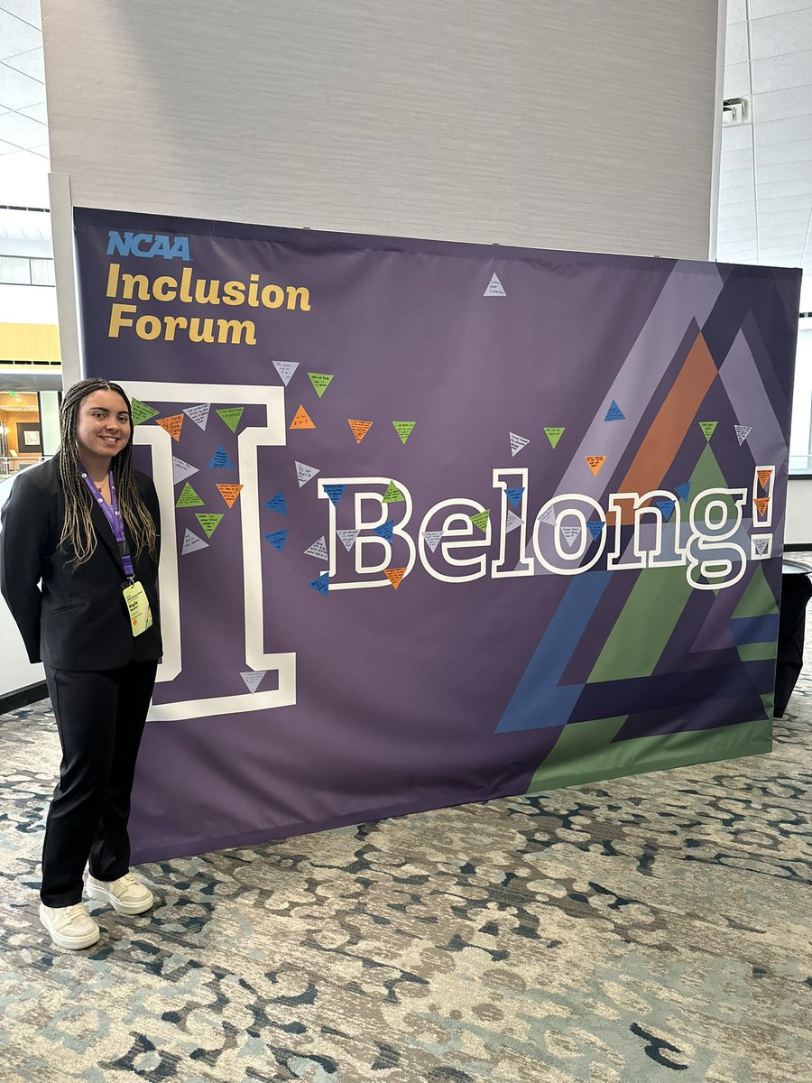 Proud to have #SpringfieldCollege’s Kayla Madden once again take advantage of an opportunity as she attended the NCAA Inclusion Forum in Indianapolis this week! #ncaad3 #ncaainclusion 🔻