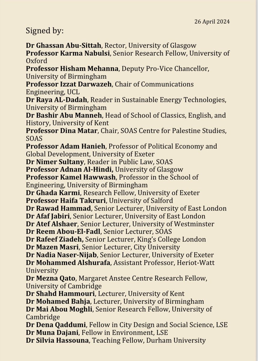 📣Call from Palestinian academics in the UK to defend Gaza universities and public commitments from UK universities and international organisations to support their rebuilding. 🎓🇵🇸