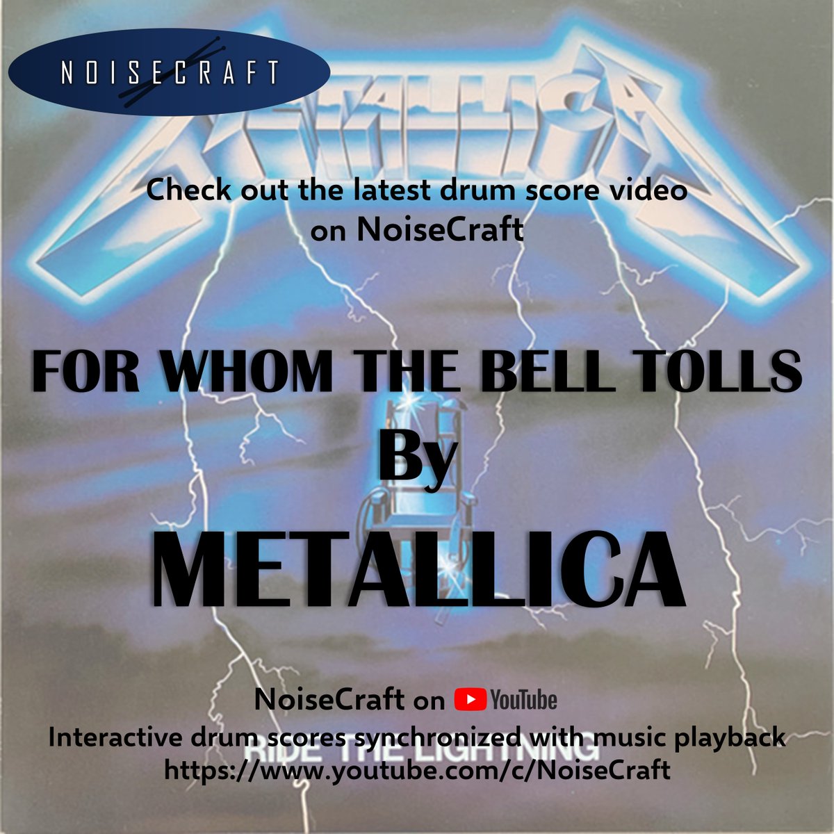 Check out the latest drum sheet video on NoiseCraft: Metallica - For Whom the Bell Tolls Drum Score with music playback ! 
youtu.be/3XYpZS0r1rc 

#metallica #forwhomthebelltolls #ridethelightning #larsulrich #NOiSECRAFT #drumcover #drumvideo #metaldrummer #drums #drummer