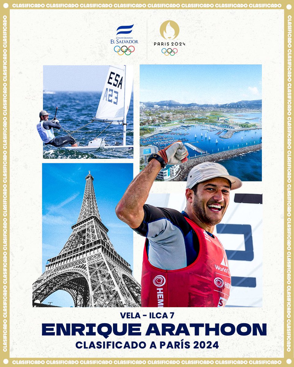 El velerista Enrique Arathoon se clasifica a París 2024. Serán sus terceros Olímpicos luego de Río 2016 y Tokio 2020.