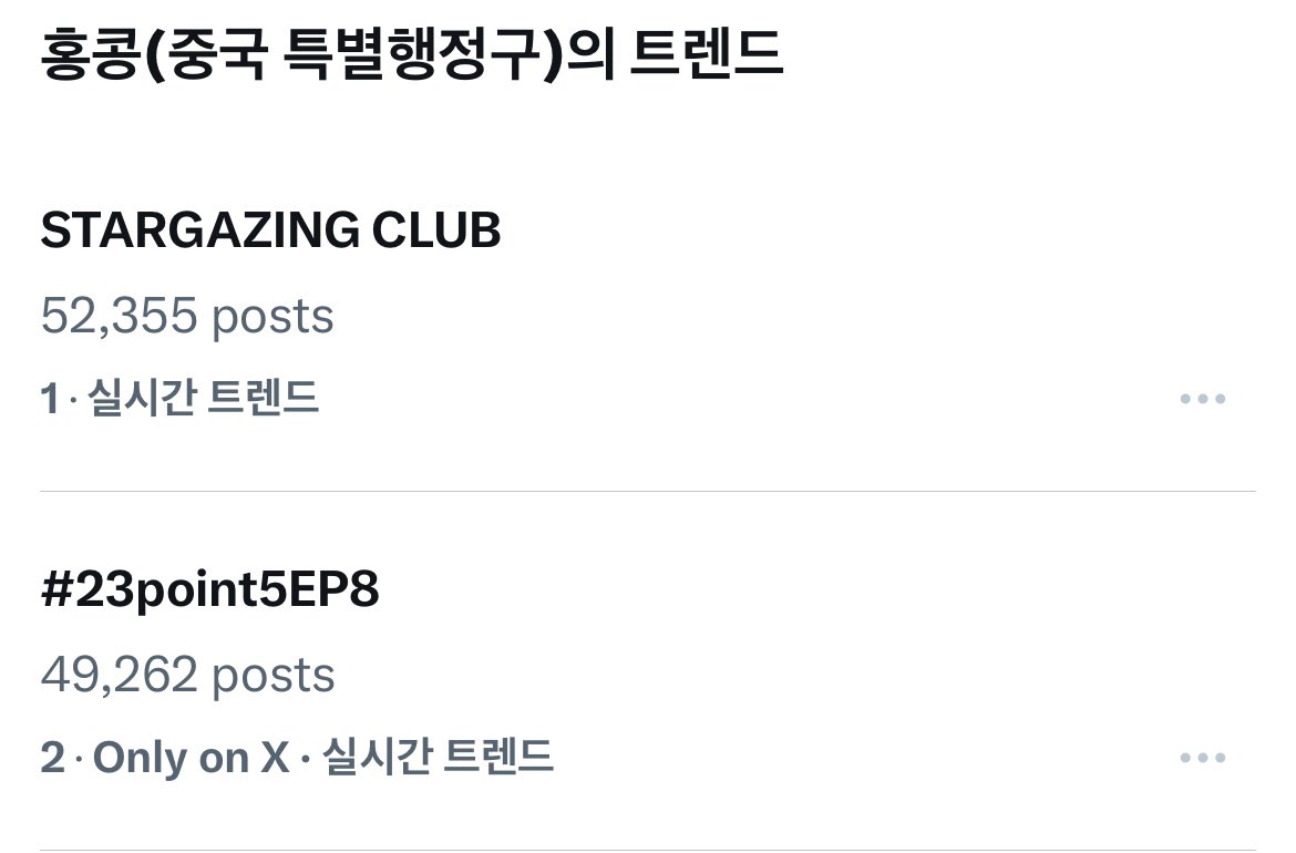 NO.1 and 2 in Hong Kong 🇭🇰
Proud af right now

STARGAZING CLUB
#23point5EP8