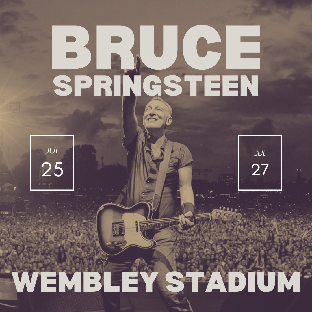 Don't miss the chance to witness #BruceSpringsteen live in concert at #WembleyStadium on the 25th and 27th of July! Our Club Wembley Block 223 Package includes Club Wembley Seating, Level 2 Block 223 &amp;Access to concourse bars &amp; food outlets: champions-travel.com/concerts