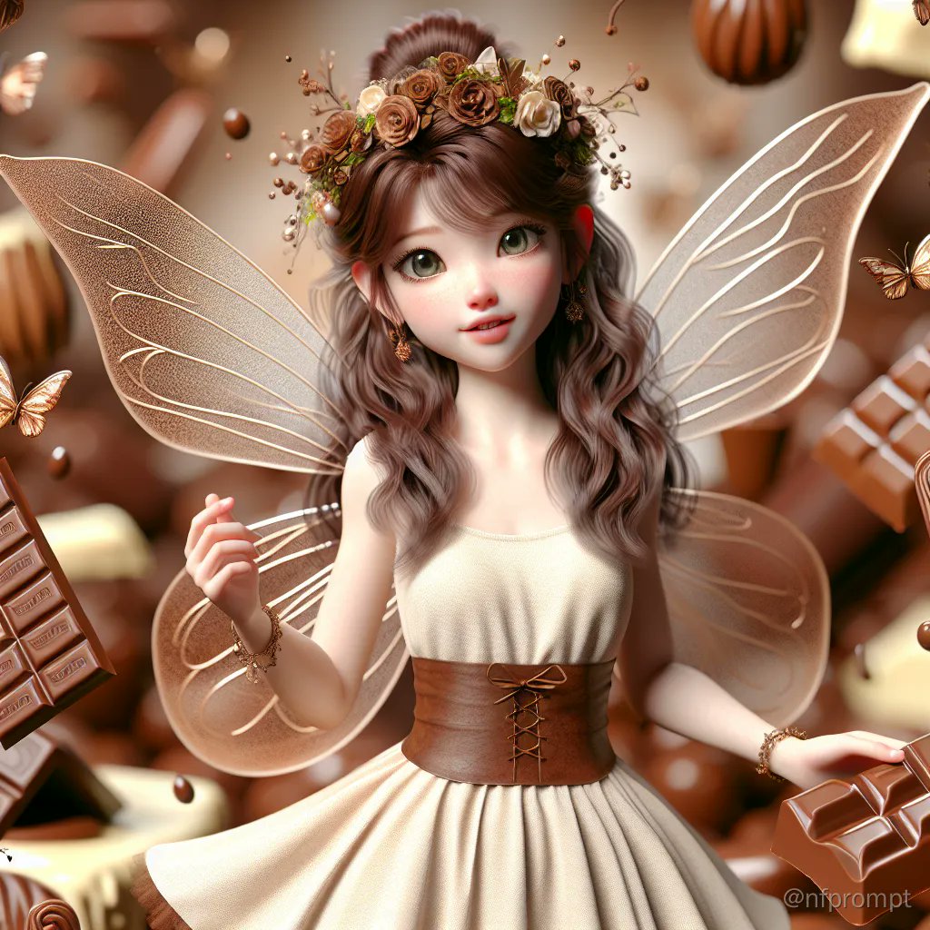 lu_vly1004's tweet image. 초콜릿 요정! 나는 초콜릿이 좋아요~ #늘보ai대학교 @Bug4city  @nfprompt  #TweetToCreate #SimpleNFT $NFP #NFPrompt nfprompt.io/artwork/5xv8OE…