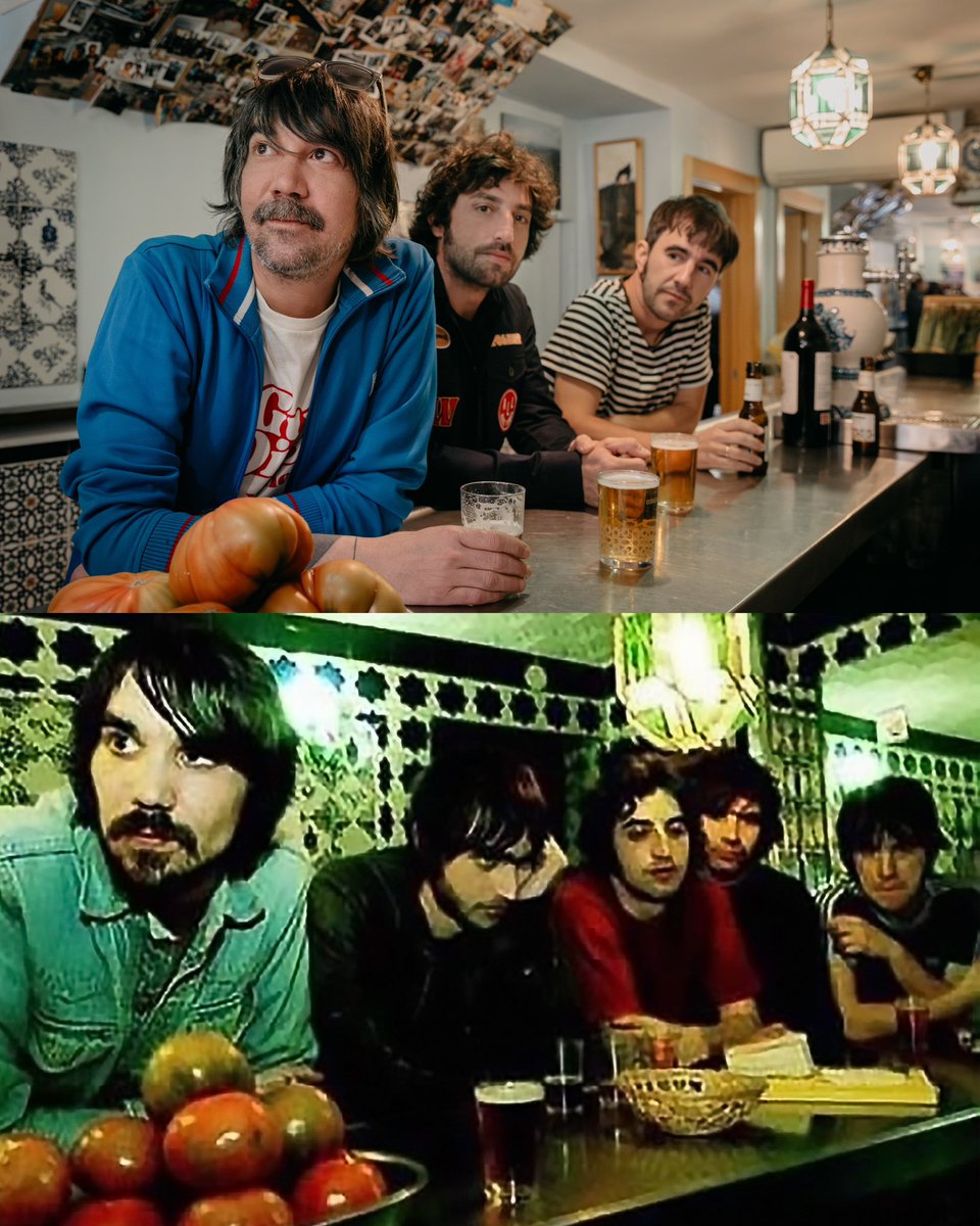 Ayer en la presentación de nuestro concierto en Granada, actualizamos la foto que nos hicimos en 2005 en el Bar Soria 🍅📸 
Un lugar que, junto a muchos otros ha sido testigo de nuestra trayectoria en estos últimos 20 años.
El bar ya no está en el mismo sitio, y nosotros, tampoco