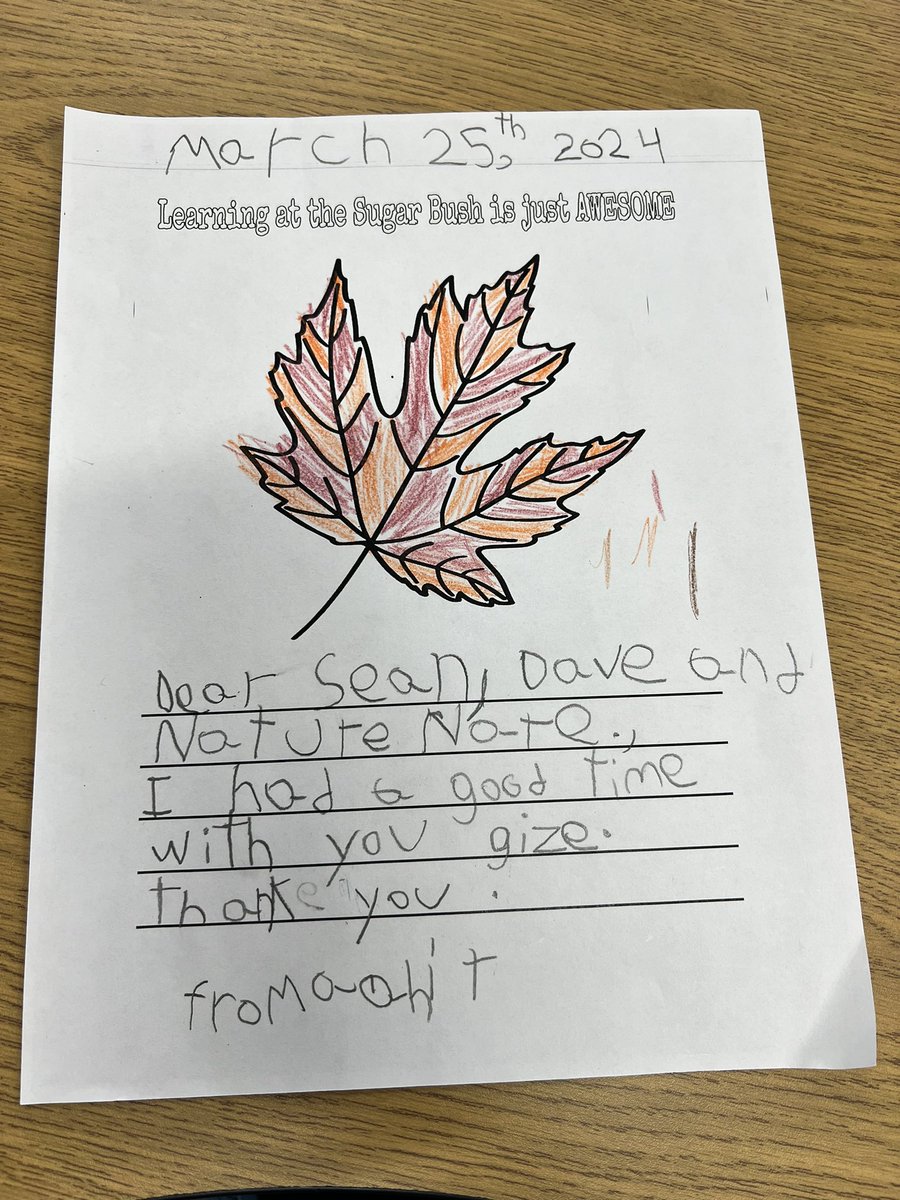 Back in March 3A visited the White Owl Sugar Bush to learn about Maple Syrup. We had the opportunity to hear from indigenous voices and learn about their ways of knowing in the bush. We also enjoyed a live performance from the one and only <a href="/mccamms68/">Sean McCammon</a>! Thank you <a href="/outdoor_ed/">Outdoor Ed</a> 🍁