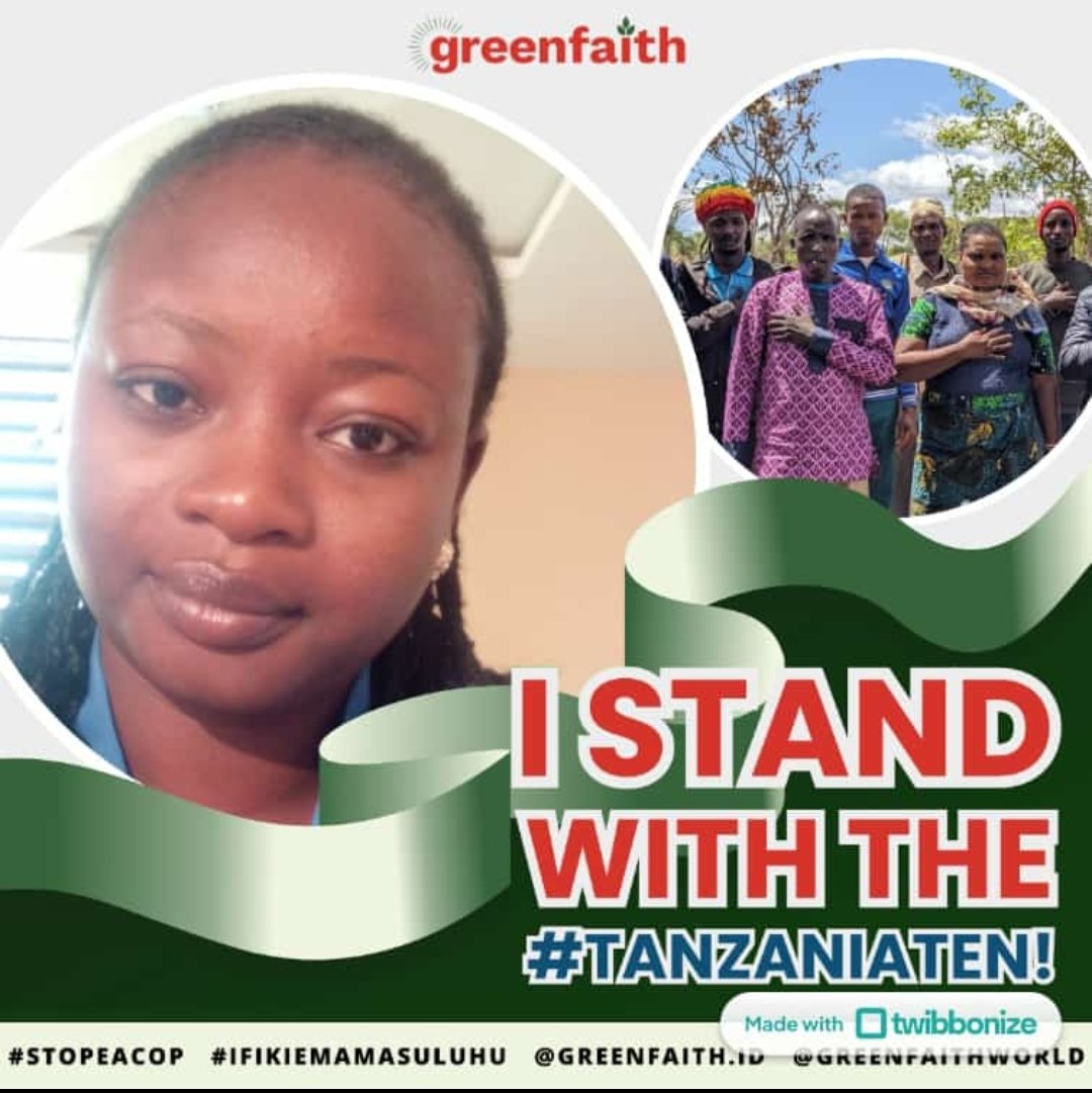 @GreenFaith_Afr @FranceTanzania @ChineseEmbTZ @TotalEnergies @CNOOCUgandaLtd @SuluhuSamia @greenfaithworld @revfharper @BrianMisiati @baraka_machumu @digitalmamabola @aniroxy213 @EyideJ @AbdulbasitSMik1 @MissKwaji @lenga2020 @Agustepo1 Sarah stand with the #TanzaniaTen! against the intimidation of the police on #climateactivists who said #StopEACOP Lend your voice by clicking the link below to create yours twb.nz/tanzaniaten #Faiths4Climate @GreenFaith_Afr @SuluhuSamia @greenfaithworld