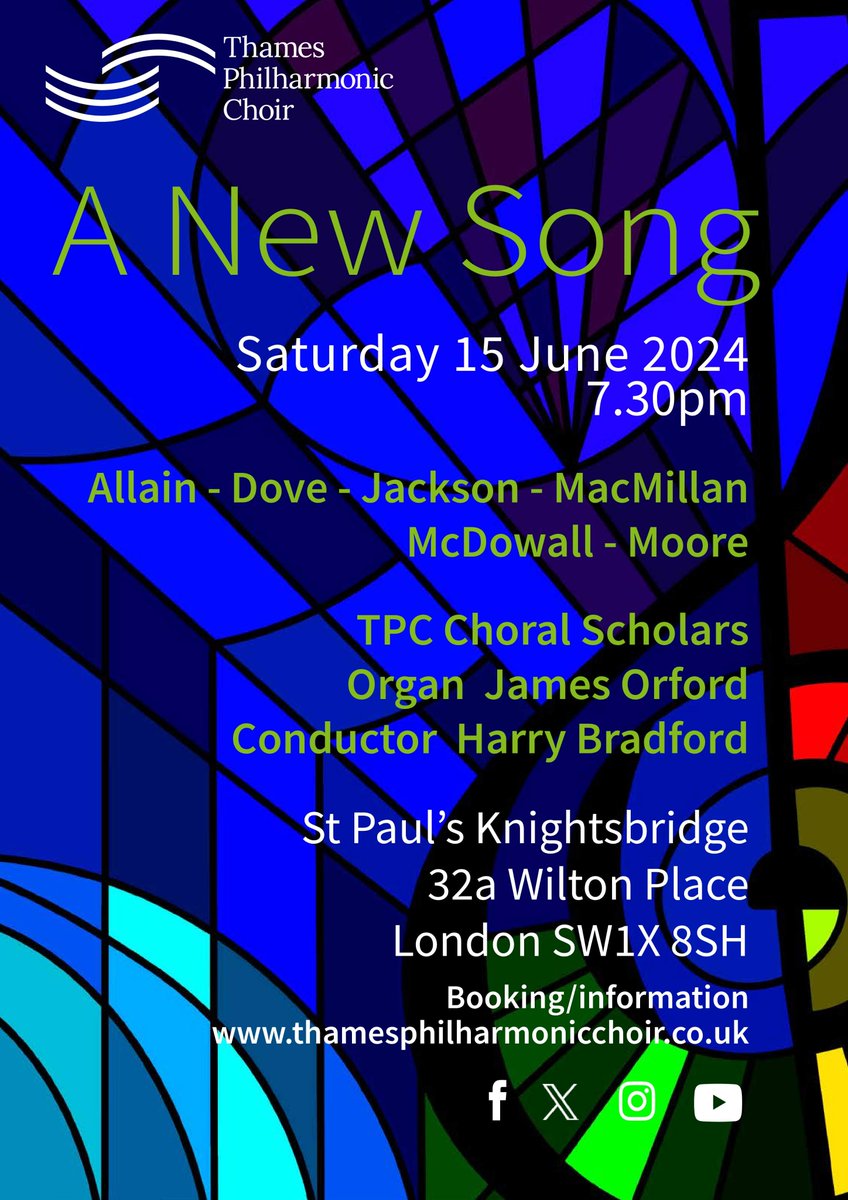 Join us for a musical exploration of some of the country's finest choral music of the last 50 years, including by Sir James MacMillan, Cecilia McDowall, and Jonathan Dove. 15 June, St Paul's Knightsbridge. #choralmusic #choral concert #stpaul'sknightsbridge