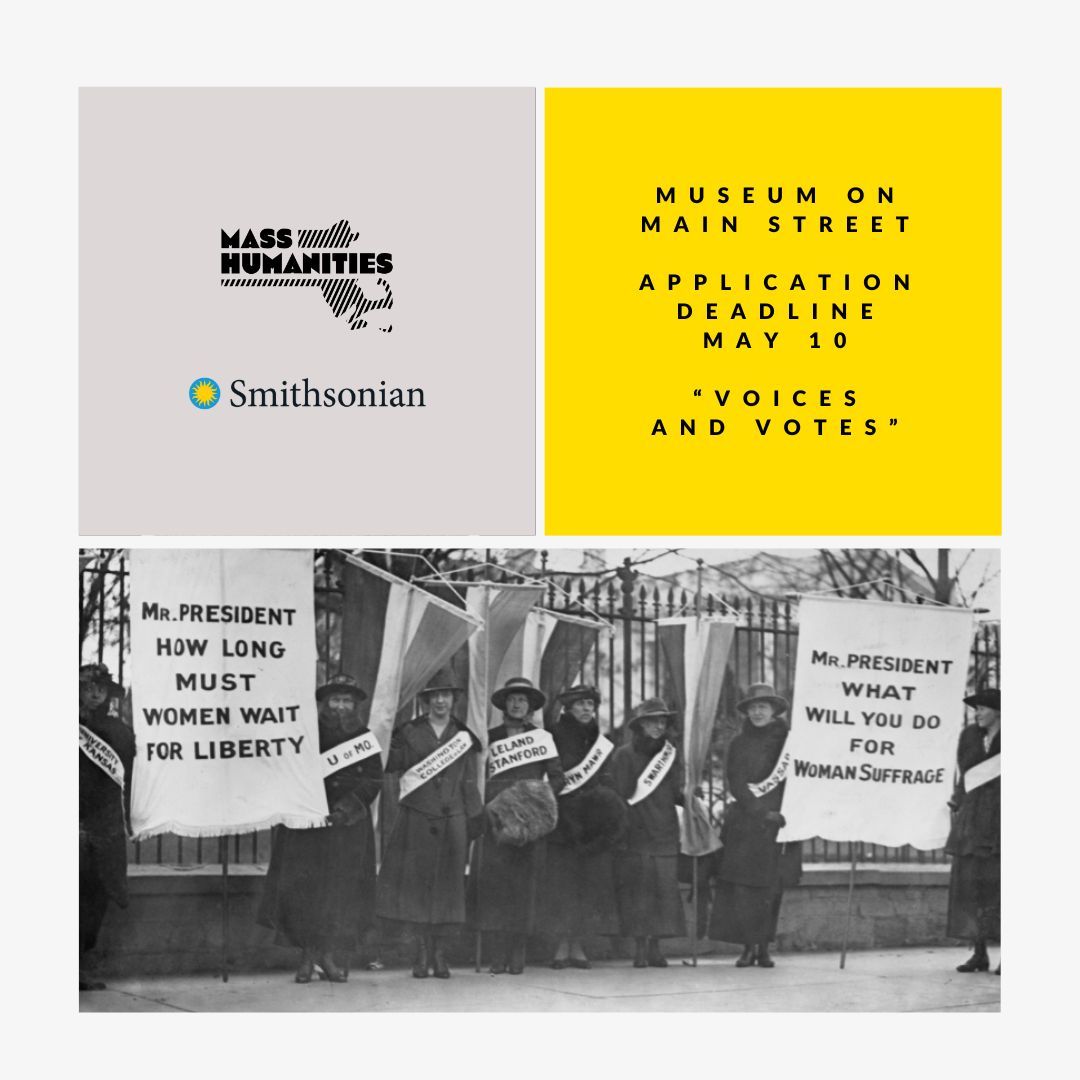 Presented in partnership with the Smithsonian, Museum on Main Street is an exhibition designed to spark conversations in rural communities. In 2025, 'Voices and Votes' is coming to 6 Massachusetts towns--apply by 5/0, and your town could be one of them! buff.ly/438MRKl