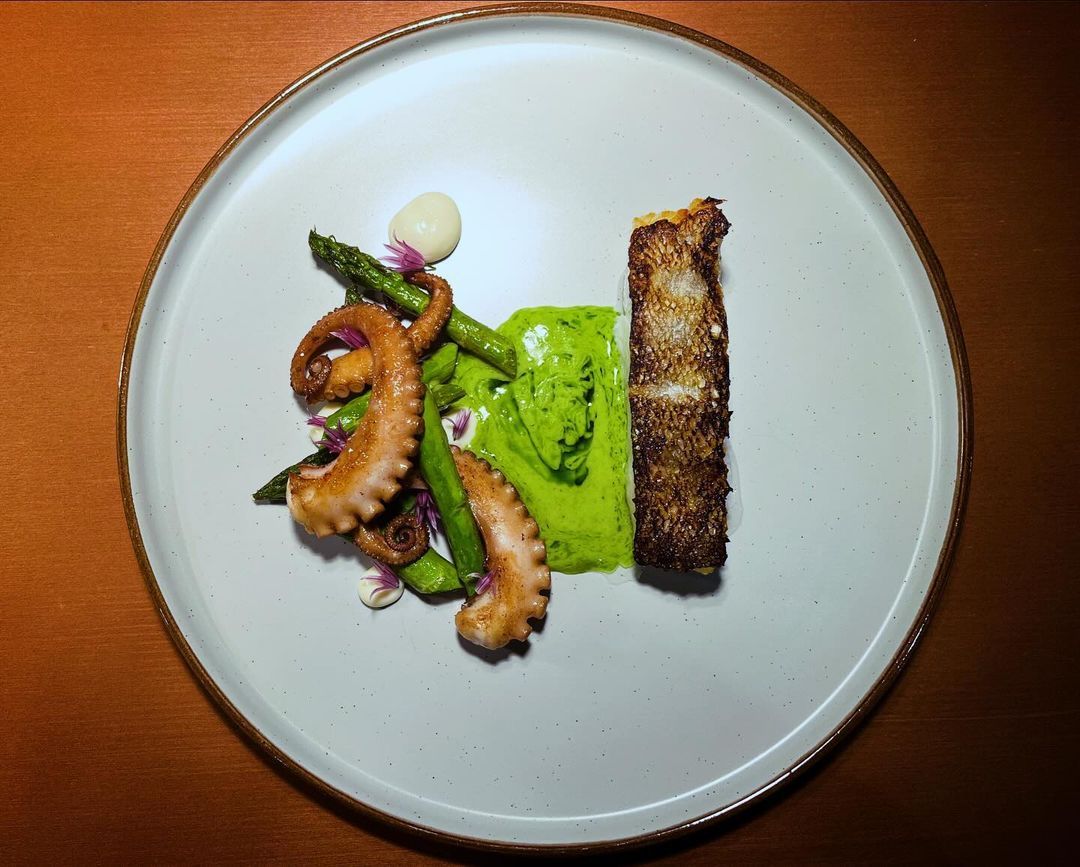 Absolutely sublime cod and octopus with a wild garlic beurre blanc being served over at @thegaffinbath today ❤ You won't find more affordable fine dining anywhere in the city, head on over to their website to make a booking! . . . @visitbath @bathbid @batheats @bathlifemag