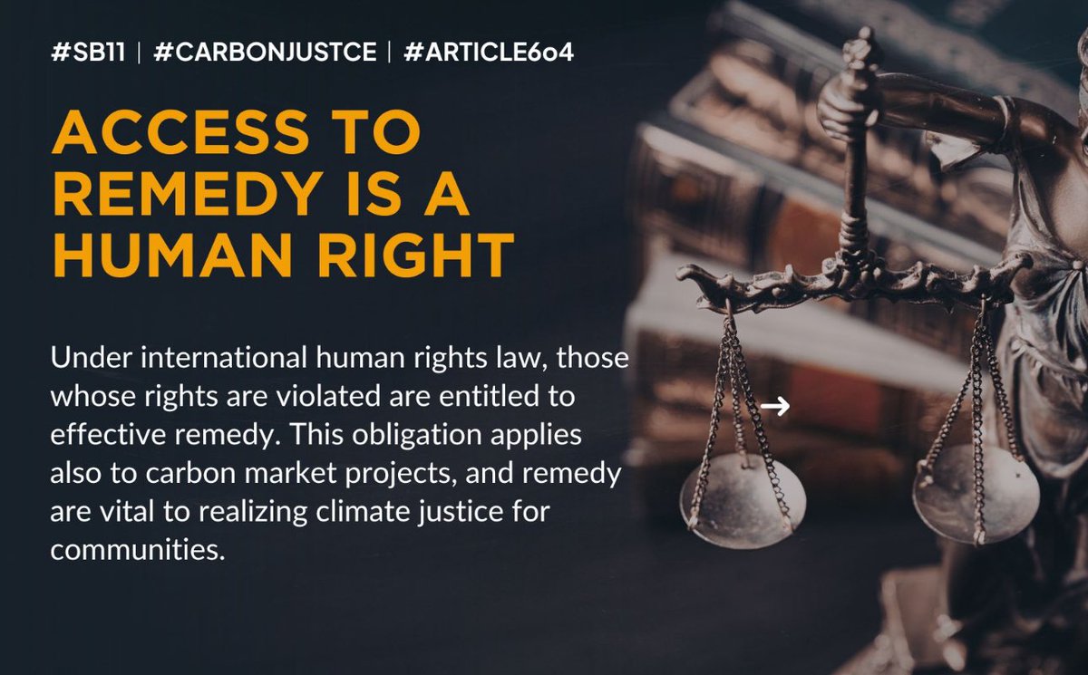 🚨 #FeministClimateJustice advocacy alert ‼️‼️ The 11th meeting of the Supervisory Body for #Article6o4 aka the #ParisAgreement's Crediting Mechanism is next week! On the agenda will be the adoption of: ⚖️#GrievanceProcess, & 🔨#SustainableDevelopmentTool. 🧵👇🏽