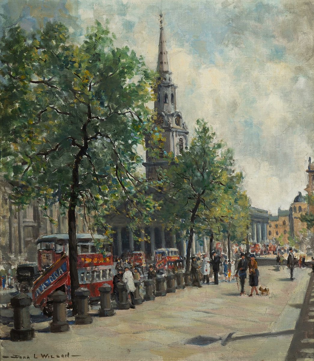 'Trafalgar Square' by Dora Wilson (1883-1946) (Private collection)