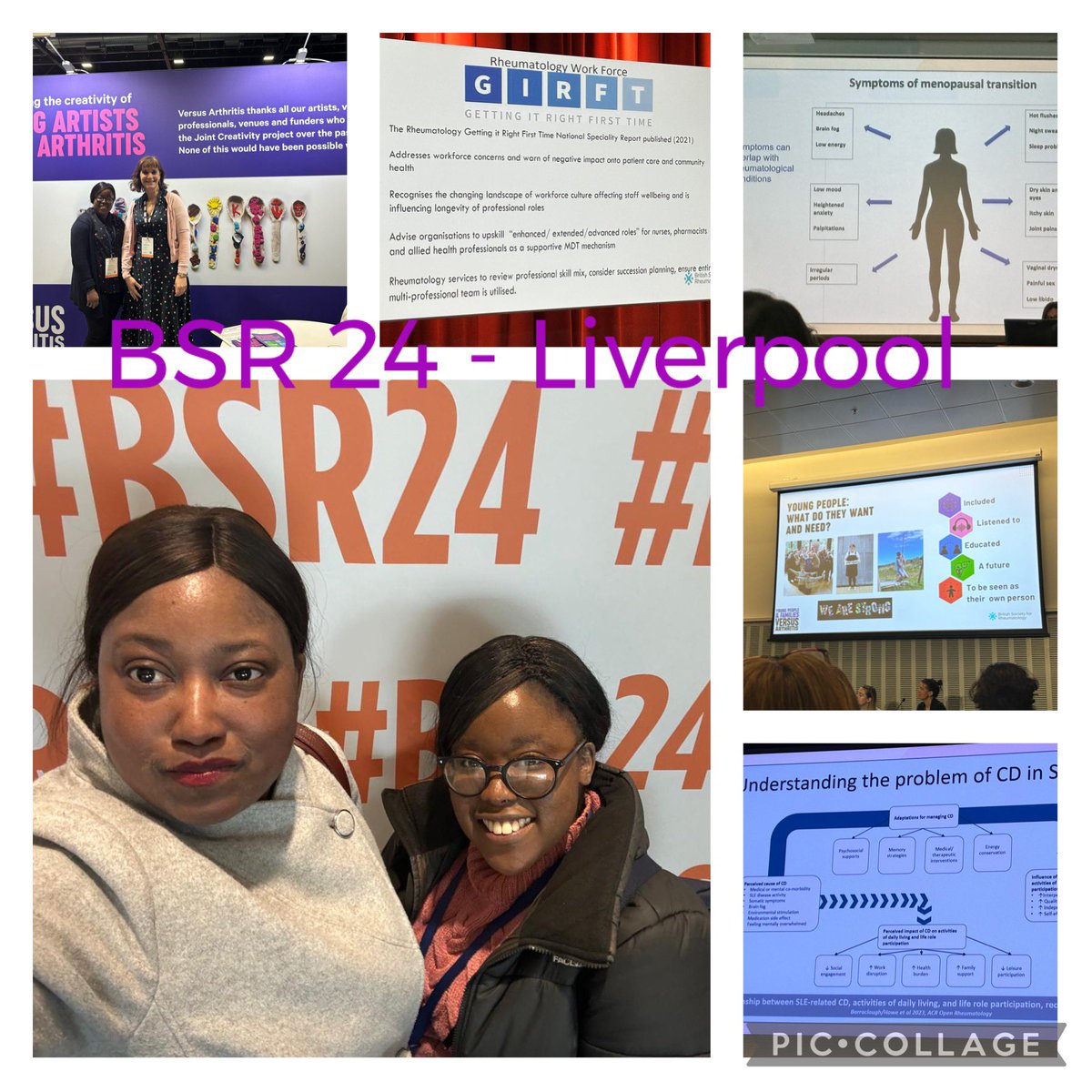 We had an amazing time at #BSR24 conference! Big thanks to @ElizabethCasso1 for their support. Grateful for the opportunity to advocate and share lived experiences. Lots of inspiring ideas for the months ahead! @VersusArthritis @RheumatologyUK @michelle_chieza @theRCOT @RCOT_TMH