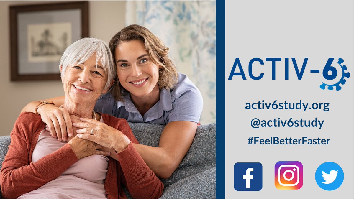 #ACTIV6Study is committed to sharing what we are learning. Visit our website to read study findings so far and learn about how you can get involved in this remote #ClinicalTrial that is seeking at-home treatments for #COVID19. activ6study.org/study-results/ #FeelBetterFaster