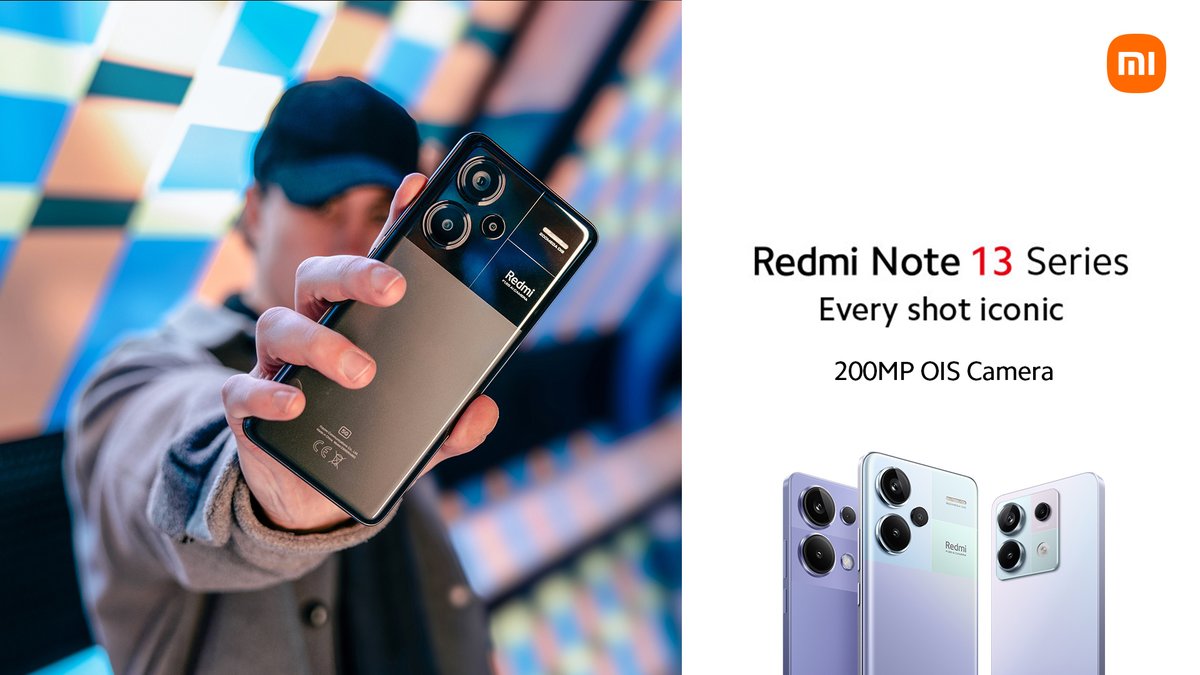 Shoot in 200MP.

It´s time you make every shot iconic with our #RedmiNote13Series smartphones.