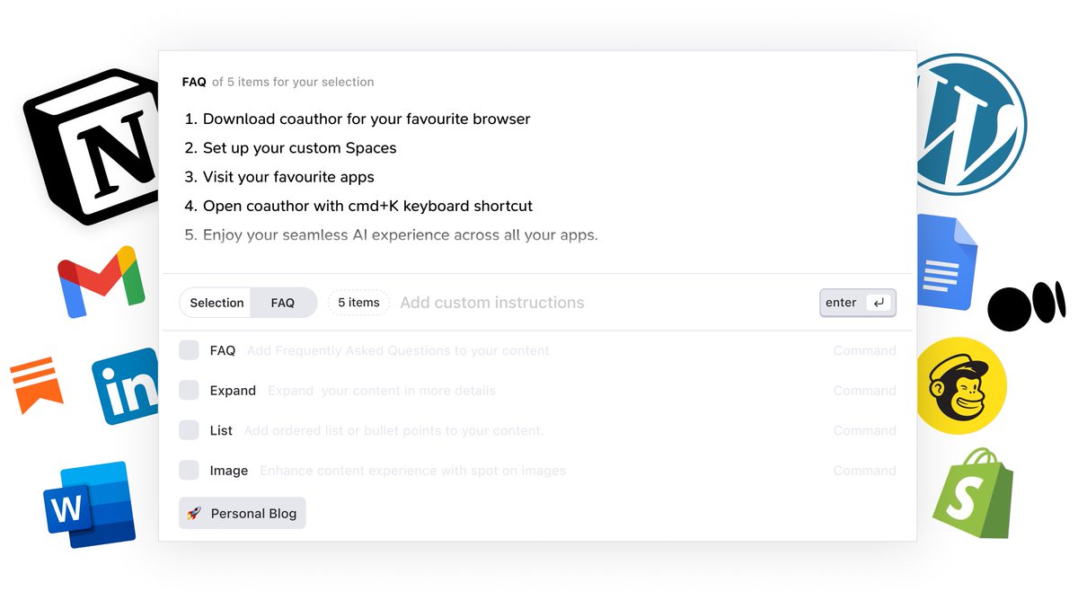 After talking to quite a few people, we changed the approach for coauthor. We're ditching the built-in editor for now, and are focusing on the widget itself. The goal is the same: to provide convenient and frictionless access to AI features with a familiar interface.

With our
