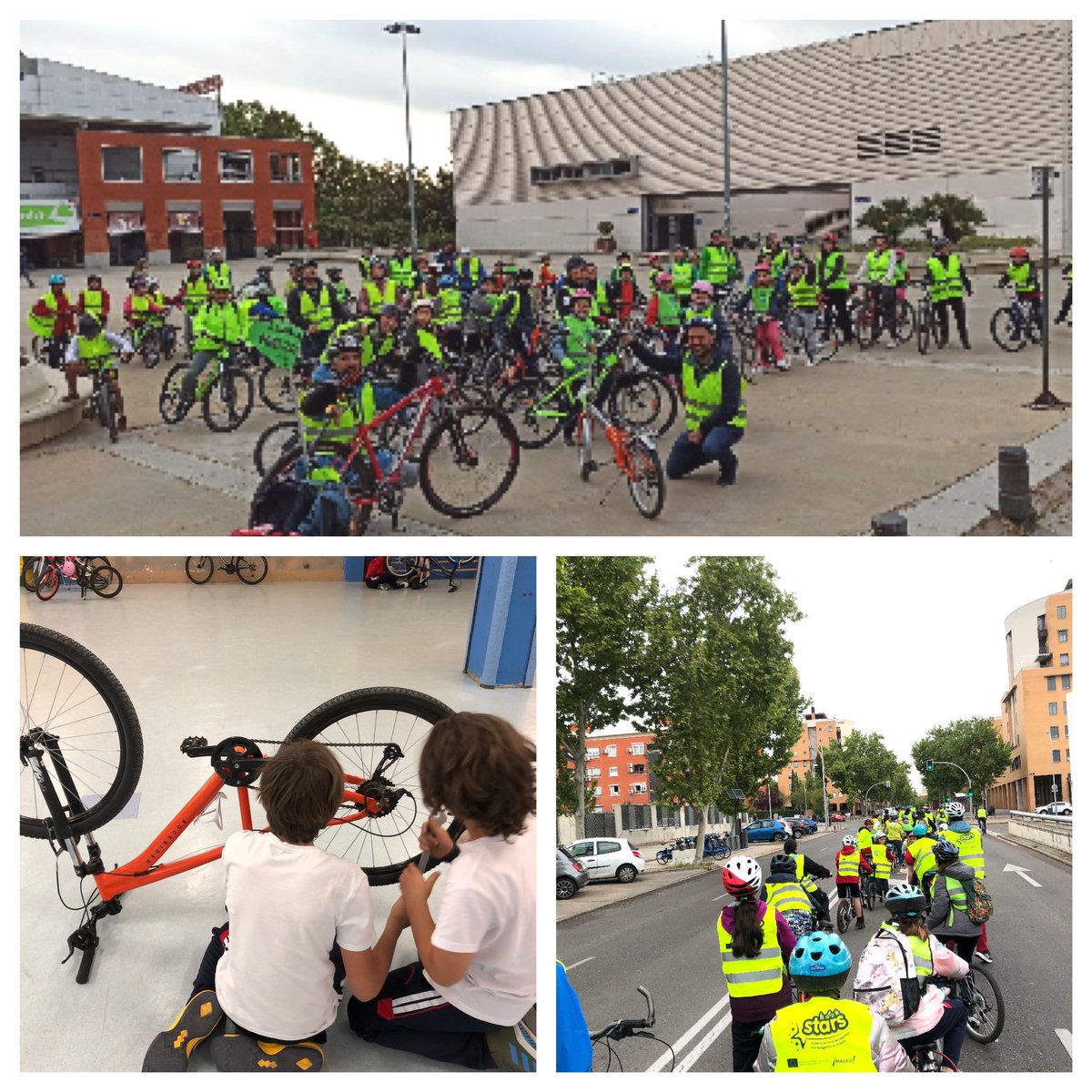 ¡Hoy lo tenemos todo! 🚴‍♂️🔧🎶 El mayor #Bicibus de todas las ediciones, taller de mecánica “aprende a mantener tu bici a punto” y no te pierdas el estreno de nuestra canción 🎵 'En Bici Mola Más'. ¡Vive la movilidad sostenible y la música! @STARSMadrid bartolomecossio.com/blog/2024/04/2…