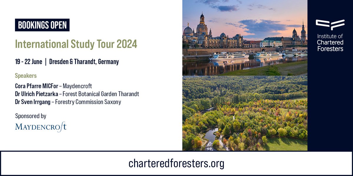 Have you booked a place on our first-ever International Study Tour yet? 📍 Dresden & Tharandt, Germany 📅 19 - 22 June 2024 This event is also open to non members so please share with friends or colleagues who may be interested. Book today: bit.ly/3OM4auA