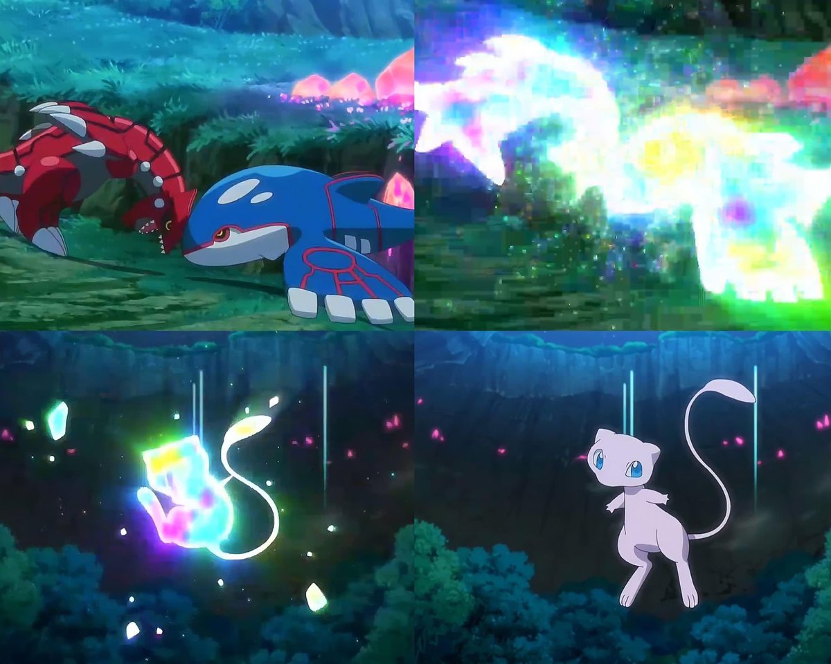 Remember when Mew showed that it was capable of transforming into not 1, but 2 Pokémon at the same time? Wild. #Anipoke