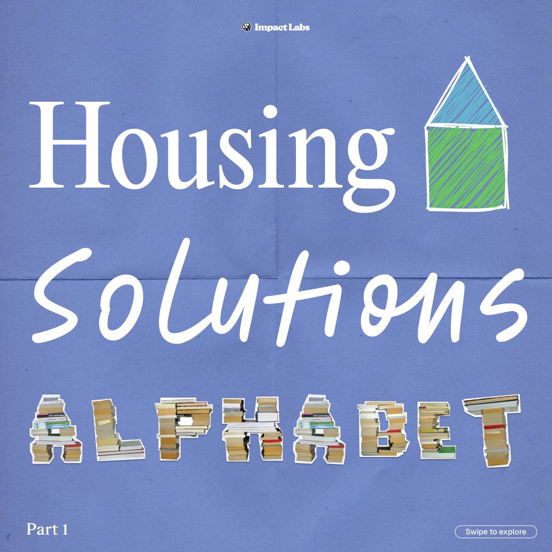 Through this Housing Solutions Alphabet 🍎, we look at different terms to better understand this multilayered issue and break some of the biases we carry around homelessness and people in need of shelter 🫱🏽‍🫲🏿

#HousingForAll #endhomelessness #affordablehousing