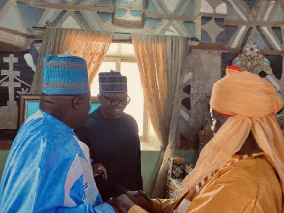 Peter Obi in Kano right now attending the Royal wedding of (prince Sanusi Aminu Ado Bayero & princess ummi Nasir Ado Bayero) son and daughter of Emir of Kano and Emir of Bichi.