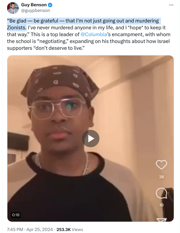 This is amazing. On @CNN today: 'What the pro-Palestinian protesters on college campuses actually want' Guess who they quote... ''We are not going anywhere until our demands are met,' Khymani James, a student at Columbia University...' Do not mention what James REALLY wants.