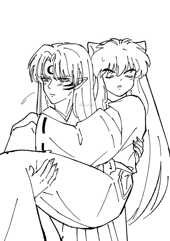 WIP お姫様抱っこ2.0 #inuyasha #sesshouma #犬夜叉