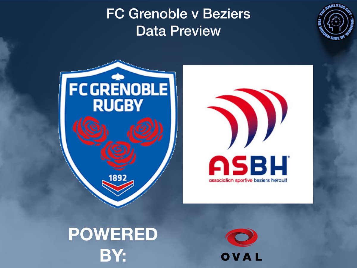 It's time for the data breakdown of the game of the week powered by @Oval_Insights This week we travel to South East France for a top of the table clash between @FCGrugby and @ASBHOfficiel So what can we expect to see in this Pro D2 4th v 3rd clash 1/