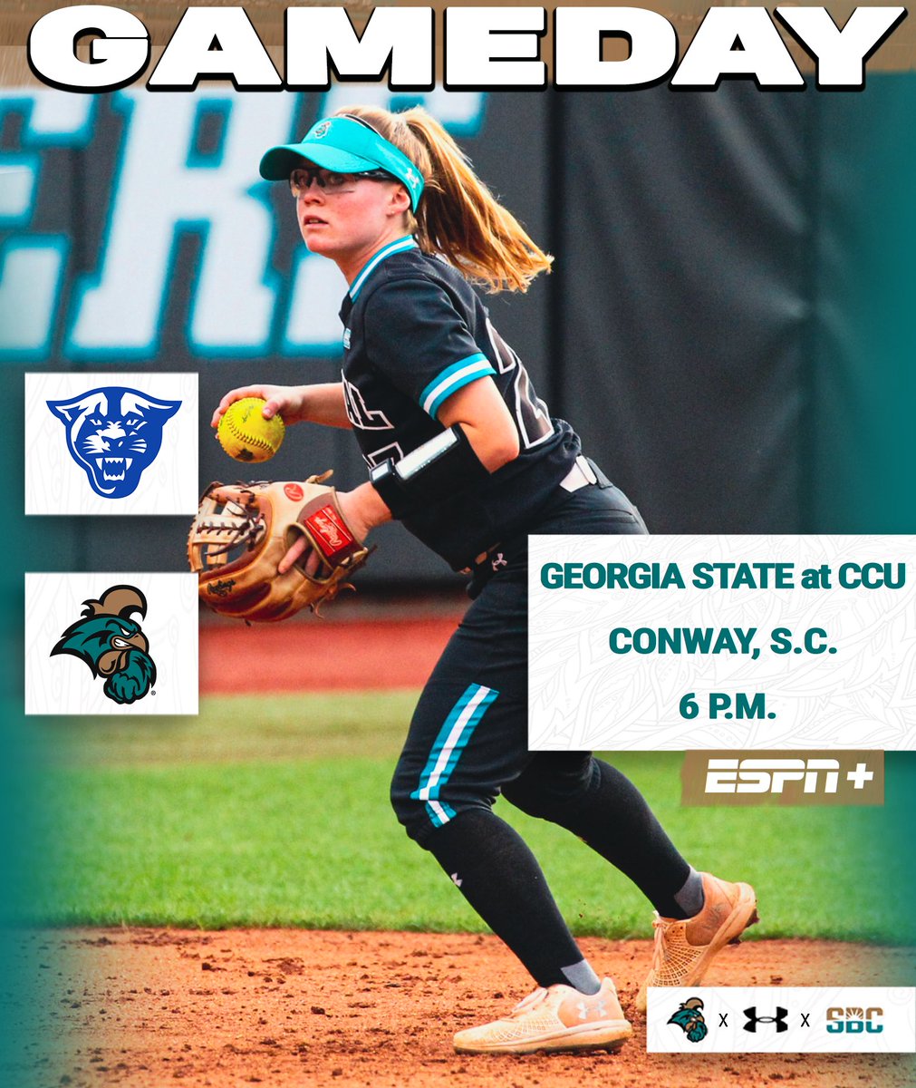 GAMEDAY 🥎 Location: Conway, S.C. Opponent: Georgia State Time: 6 p.m. ET #ChantsUp #TEALNATION