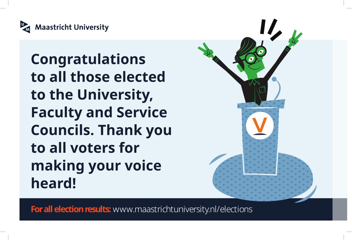 Polls closed, votes cast! 🗳️ The public has spoken for the UM elections. Check out the results here: tinyurl.com/vaadzko Congratulations to the elected candidates! Your dedication will shape a brighter future for Maastricht University.🎉 #UMElections2024 #MaastrichtUniversity