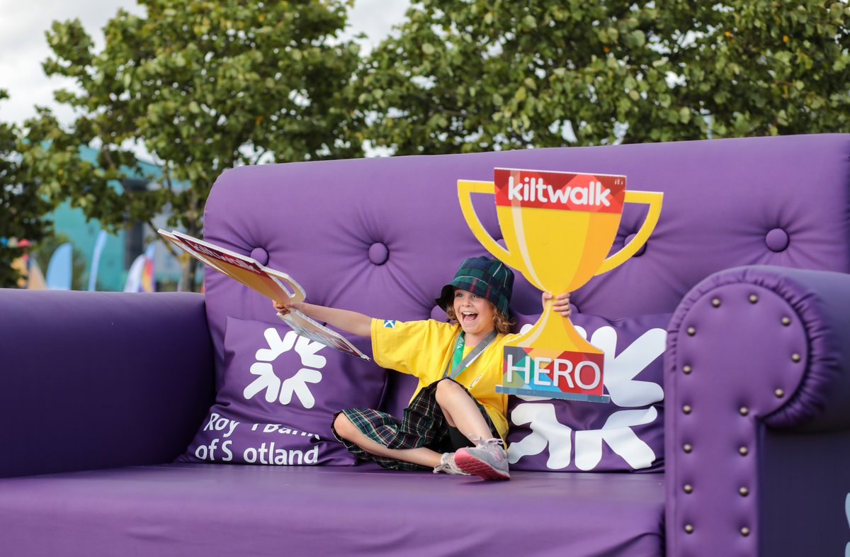 The BIG @RBS_Help purple chair! What a hit & it's coming to Glasgow! Make sure you test it out Kiltwalkers Thanks to our Headline Sponsor, it will be at the KW Village waiting for you 😍