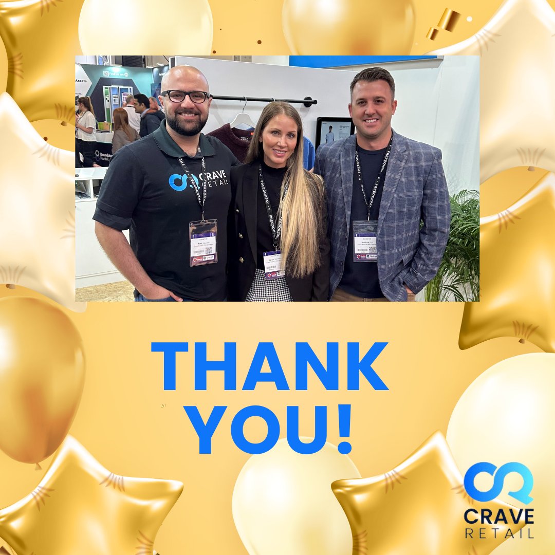 🎉 What a spectacular #RTS2024 it's been! As the show ends, the Crave Retail team wants to extend a heartfelt THANK YOU to everyone who stopped by our booth's #fittingroom experience.

🔗Connect with us on LinkedIn &amp; Twitter!
 
#ThankYou #retail #tech #innovation #apparel