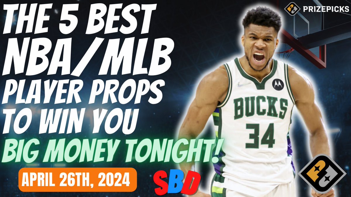 🚨TOP NBA PRIZEPICKS PLAYS for TONIGHT 4/26! Watch here: youtu.be/otrmuzh8KL0 Likes + RTs appreciated! 🤝 #GamblingTwitter #PrizePicks #DFS #Bets #PlayerProps #NBA #MLB