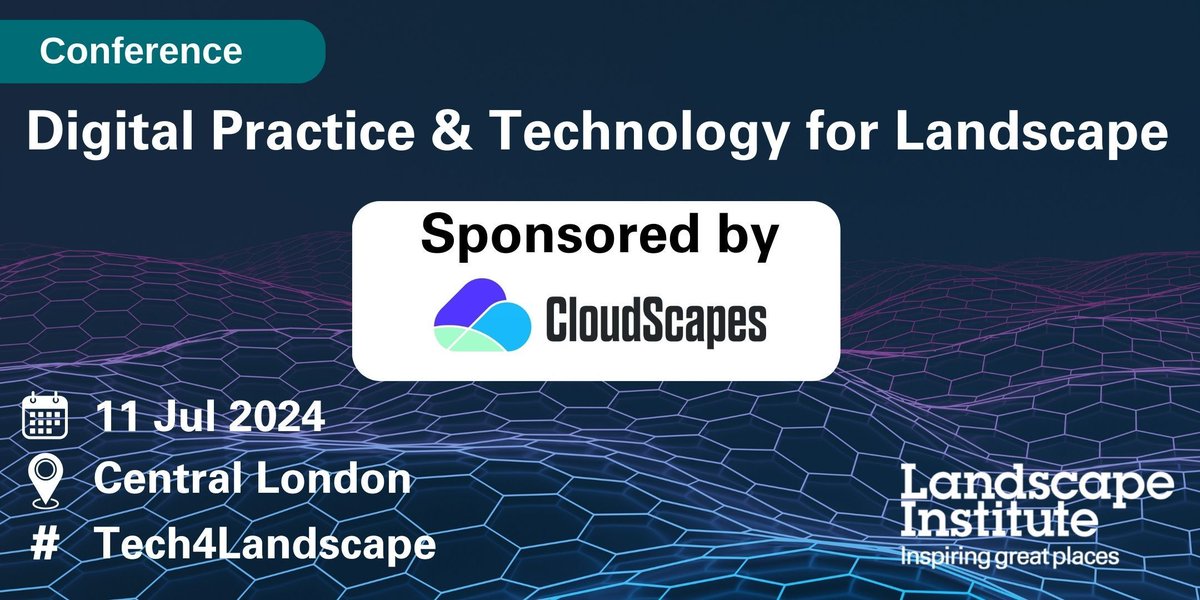 We would like to welcome and thank @Cloudscapes as a sponsor for the Digital Practice & Technology for Landscape conference.

Early bird discount tickets are available until 30 April: buff.ly/3VKN30n 

#Tech4Landscape #conferencene  #landscapearchitecture #landscapedesign