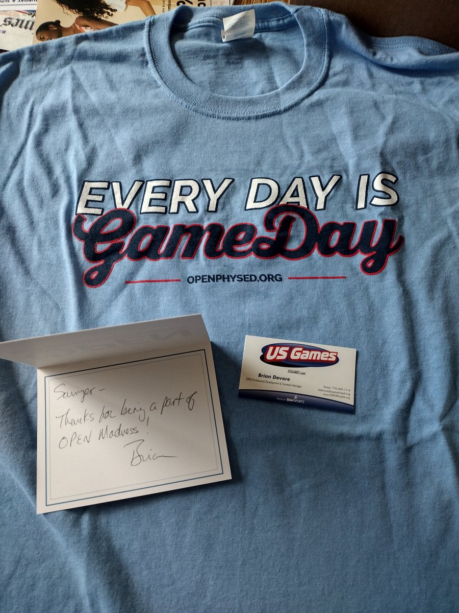 Thank you, @OPENPhysEd, for a nice surprise! #everydayisgameday