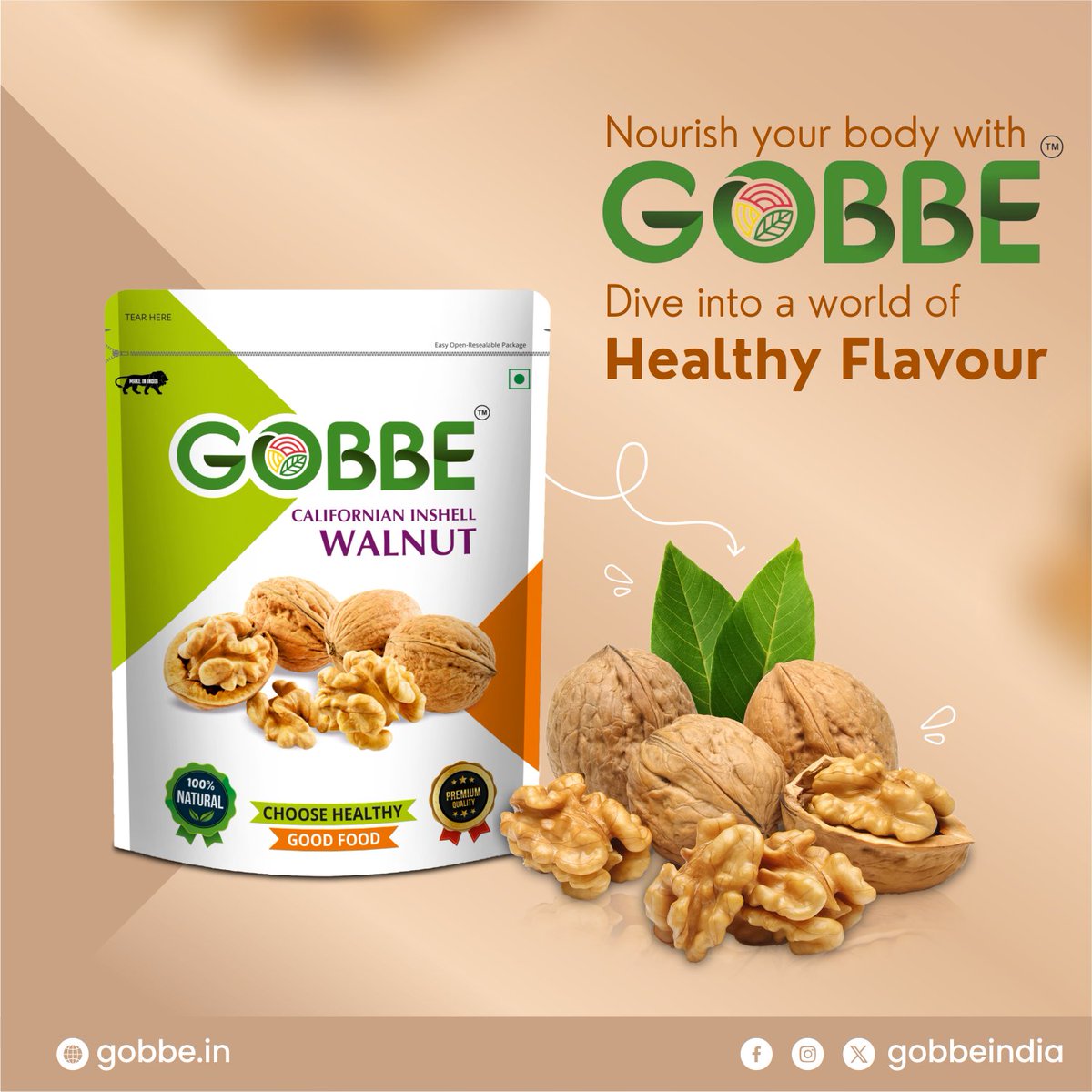 Indulge in a delectable experience at GOBBE.
Order & get your favourite flavour now!!
linktr.ee/gobbeindia

#gobbe #healthconsciousliving #nutrition #premiumdryfruits #nutsandseeds #naturetreasures #qualityindulgence #healthysnacking #dryfruits #dryfruitstore #banglore #india
