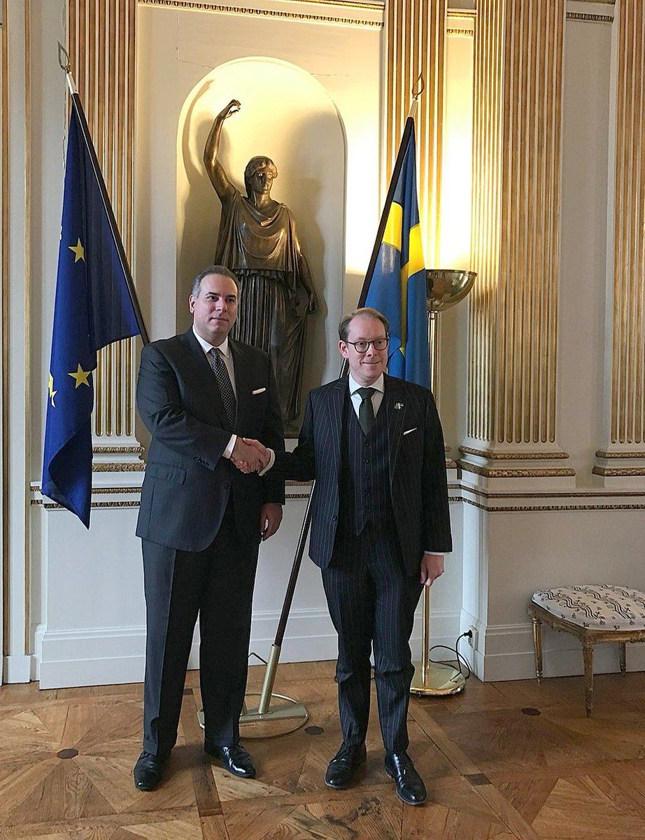 FM Ivanović visiting Sweden today at the invitation of his 🇸🇪colleague @TobiasBillstrom 📍Great opportunity to discuss modalities for improving interstate ties, especially since our friendly relations were enhanced into the #allies status following Sweden's NATO membership 🇲🇪🤝🇸🇪