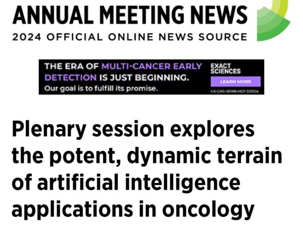 Read a recap of 'AI at the Interface' at @AACR 2024 plenary session in AACR Annual Meeting News - @VivekSubbiah @SarahCannonDocs @anantm @TClozel @DrMiaLevy #AACR24 #Cancer #CancerResearch #ClinicalTrial #OncoDaily #Oncology oncodaily.com/54750.html