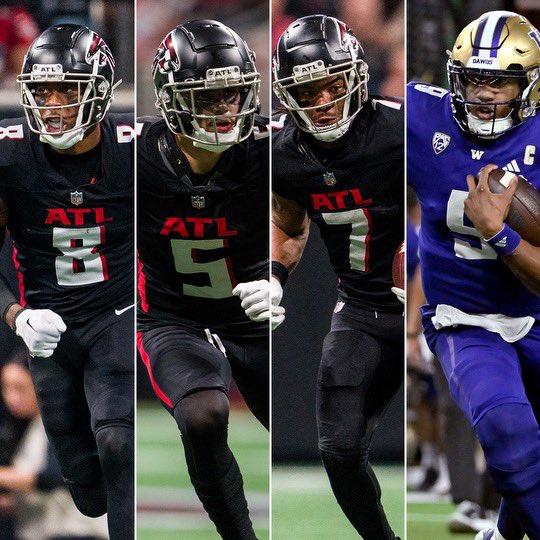 Via @NFLResearch: The #Falcons are the first team in the common draft era to select skill-position players in the Top 8 in four consecutive drafts: Kyle Pitts, Drake London, Bijan Robinson and Michael Penix Jr. The 2002-04 Lions and 2007-09 Raiders did it three straight drafts.