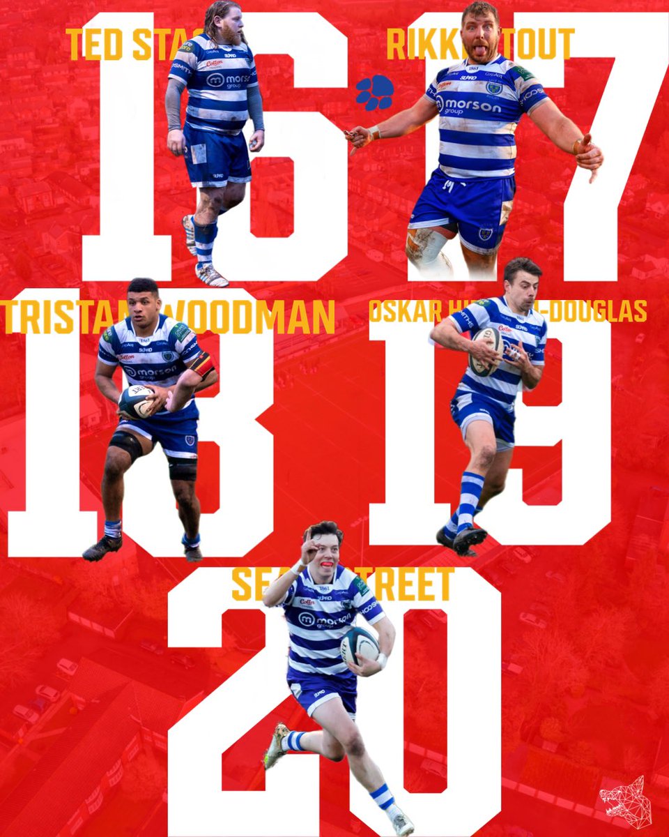 For the final time in the 23/24 season. Your Team News…

Taking on <a href="/leicesterlions/">nicholas hardwick</a> 

🔵Barron Captains the side in his final game
⚪️Stone replaces Injured Andy Hughes 
🔵Doherty returns to the centres 

<a href="/Natleague_rugby/">National League Rugby</a> 

#OneSaleFC 
#TheLastHunt