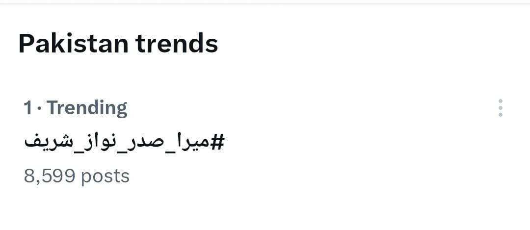 Top Trend of Pakistan #میرا_صدر_نواز_شریف