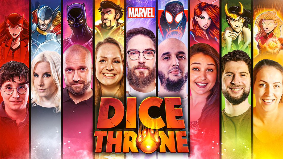 IL EST DE RETOUR ! Le tournoi Dice Throne revient cette fois avec l’edition MARVEL 🙌 - 4 joueurs, 4 joueuses, 1 vainqueur 🥇 - 1500€ de cashprize 💰 RDV Dimanche 28 Avril à partir de 16h sur twitch.tv/maxildan Compétition sponso par l’editeur @LuckyDuckFR 👊