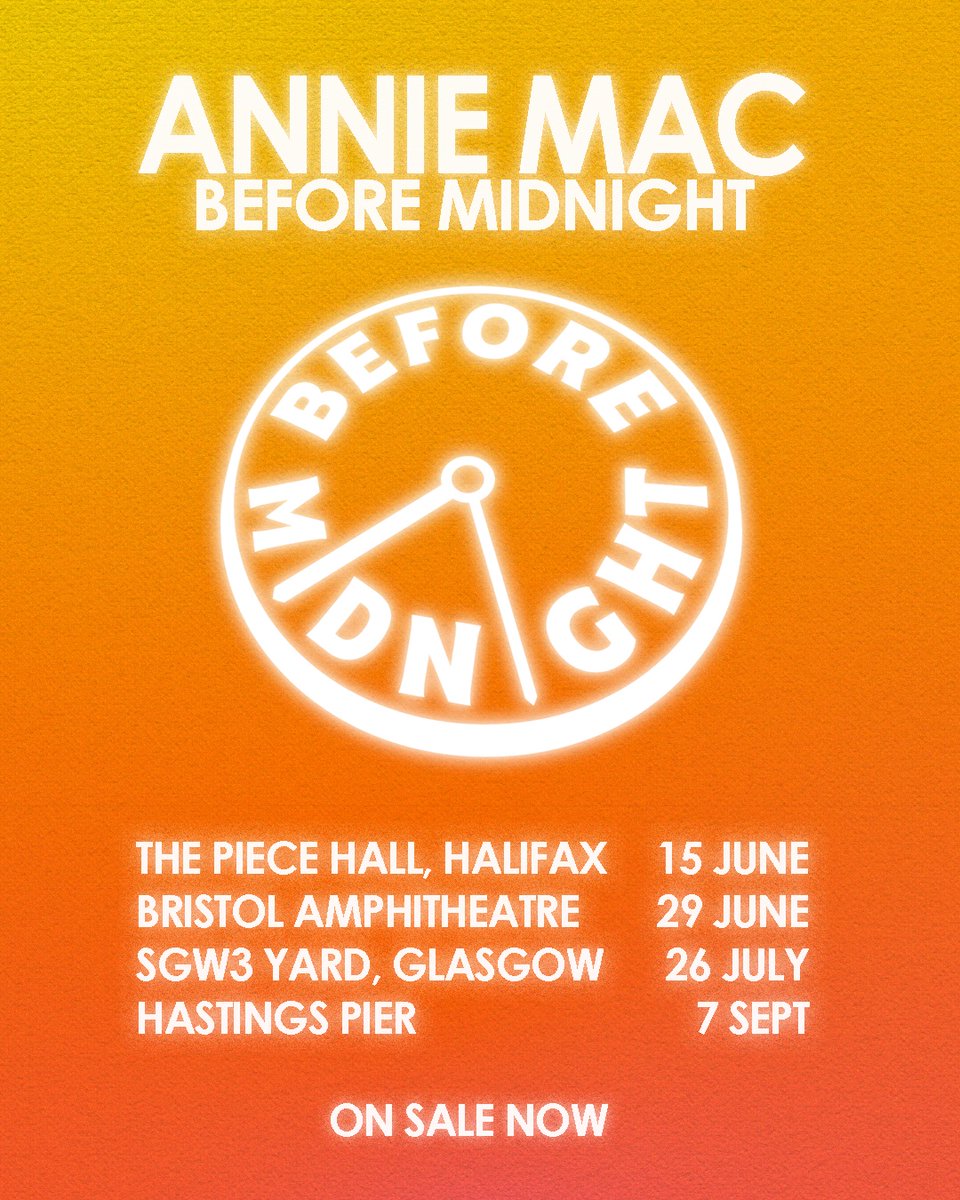 Before Midnight is hitting the road this Summer… tix on sale now for Halifax, Bristol, Glasgow and Hastings: linktr.ee/beforemidnight