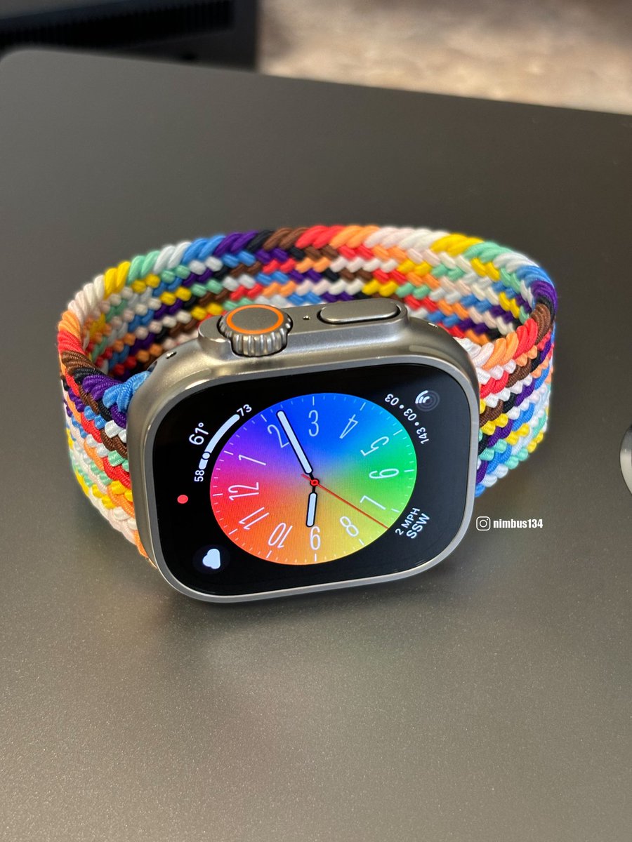 Metropolitan face with Pride Edition Braided Solo Loop on Apple Watch Ultra 

#AppleWatchUltra #TitaniumAppleWatch #AppleWatchTitanium #AppleWatch #AppleWatchUltra2 #PrideEditionBraidedSoloLoop